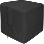 XUFLVPSEF 32Inch Fire Pit Table Cover for Outdoor Propane Fire Pit Table, Heavy-Duty Fabric, Waterproof, Dustproof and All-Weather Resistant